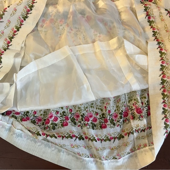 VINTAGE 1970s Madame Rei Floral Midi Button Front Shirt Dress Tie Waist Calico - Picture 11 of 14